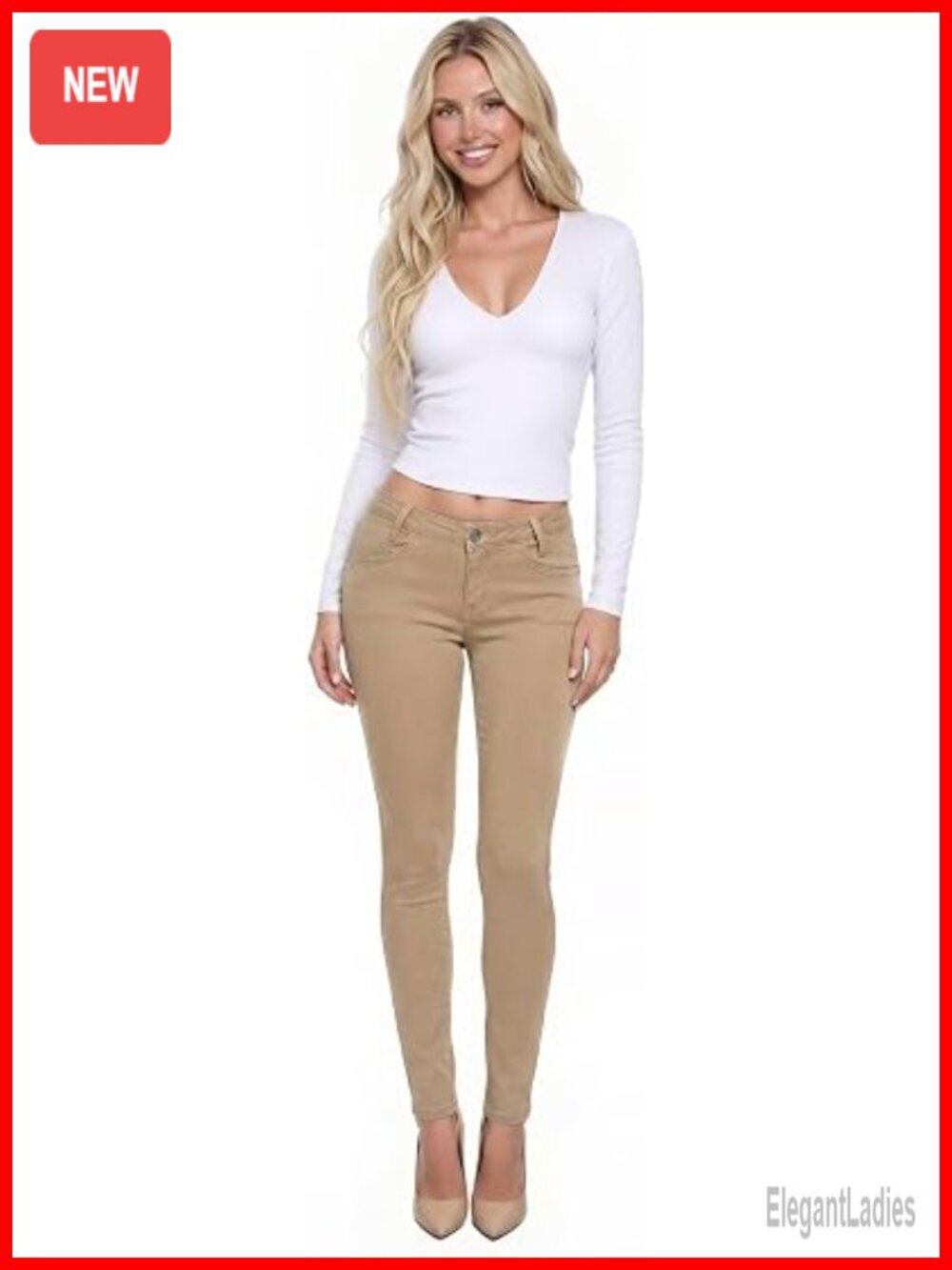 Women's Push-Up Skinny Jeans High-Rise Stretch Denim Butt Lift Tummy Control